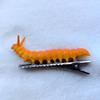 12Pcs Halloween Caterpillar Hair Clips Hand Painted Reptile Hair Clip Headpiece Spooky Halloween Party Hair Accessories Fun 3D Bug Duckbill Clips view 4
