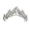 TRUSTTWO Luxury Crystal Leaf Wedding Crown For Bride Headpiece Baroque Tiara And Crown Fashion Princess Tiara Rhinestone Hair Accessories The New view 1