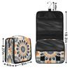 Hsnar Ethnic Mandala Flower Travel Toiletry Bag with Hanging Hook Waterproof Cosmetic Bag Makeup Organizer Travel Containers for Toiletries view 2