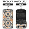 Hsnar Ethnic Mandala Flower Travel Toiletry Bag with Hanging Hook Waterproof Cosmetic Bag Makeup Organizer Travel Containers for Toiletries view 3