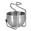 Stainless Steel Shaving Brush Stand Holder Safety Brush Bowl Grooming Set view 2