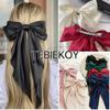 12PCS Hair Bows for Women Big Silky Satin Bow Clips with Long Tails Oversized, Cute Halloween Christmas Hair Accessories for Women, Aesthetic Large Ribbons Bow view 4