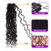 ZRQ 12 Inch Micro Goddess Locs Crochet Hair Synthetic Boho MicroLocs With Curly Ends Pre-looped Goddess Faux Locs Crochet Braids Extensions 12'',1B view 3