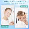 ataraxia Disposable Face Towels XL, Cotton Clean Towel for Face Travel Pack of 150, 10x12'' Extra Thick Soft Facial Cleansing Towelettes Wipes for Drying | Washing | Skin Care (3 Pack) view 2