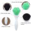 Beomeen Silicone Face Scrubber Exfoliating Brush, 2 Pack Manual Handheld Facial Cleansing Brush Blackhead Scrubber, Soft Bristles Waterproof for Face Skincare (Green,Black White) view 2