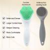 Beomeen Silicone Face Scrubber Exfoliating Brush, 2 Pack Manual Handheld Facial Cleansing Brush Blackhead Scrubber, Soft Bristles Waterproof for Face Skincare (Green,Black White) view 4