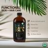 BALM OF GILEAD Organic Castor Oil for Skin Hydration - Therapeutic Cold Pressed, USDA Certified 100% Pure, Glass Bottle - 16 oz Unrefined, Hexane Free, Castor Oil for Hair & Eyelashes Growth view 4