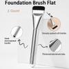 1 Count Flat Foundation Brush for Liquid makeup, Ultra Thin Face Makeup Flat Brush, Makeup Brush for Blending Mask Cream, Base Brush ToolsSilver) view 2