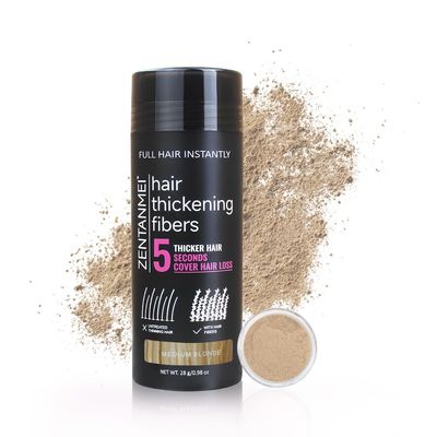 Hair Fibers for Thinning Hair for Women All-Natural Hair Building Fibers 0.98 Oz Hair Volume Powder Bald Spot Cover Up for Men & Women (Medium Blonde)