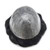 LOVIN HAIR Toupee for Men Full Injected PU Human Hair System Thin Skin Mens Toupee Transparent Poly Male Protheses Hair Mens Hair Piece Wig 7"X10" #1 Jet Black-110% Light to Medium Density view 3