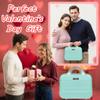 14" Portable Hard Shell Makeup Travel Case - Stylish PC+ABS Cosmetic Organizer for Women - Scratch-Resistant, Elastic Strap, Mini Suitcase - Perfect for Romantic GiftsOpal Green view 2