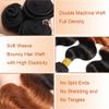 Leruikair Human Hair Bundles 20 22 24 Inch Curly Body Wave Bundles Human Hair Ombre Chocolate Brown T1B/30 Unprocessed Brazilian Soft Quick Weave Hair for Black Women view 2