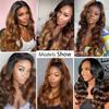 Leruikair Human Hair Bundles 20 22 24 Inch Curly Body Wave Bundles Human Hair Ombre Chocolate Brown T1B/30 Unprocessed Brazilian Soft Quick Weave Hair for Black Women view 3