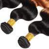 Leruikair Human Hair Bundles 20 22 24 Inch Curly Body Wave Bundles Human Hair Ombre Chocolate Brown T1B/30 Unprocessed Brazilian Soft Quick Weave Hair for Black Women view 4