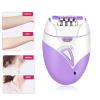 Electric Hair Removal Epilator Rechargeable Hair Trimmer Detachable Head Women Man (Purple) view 2