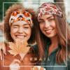 Acenail Wide Headbands Knotted Turban Fall Headband Elastic Nonslip Turkey Hairbands Workout Head Wraps Yoga Running Hair Scarfs Thanksgiving Hair Accessories for Women 4Pcs (Turkey A, 9.8*5.9 inches) view 4
