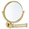 MFQJJRRMI 8 Inch Wall Mounted Double Sided Makeup Mirrors Magnifying Extend Sturdy Adjustable Bathroom Vanity Mirrors(Gold,10X) view 4