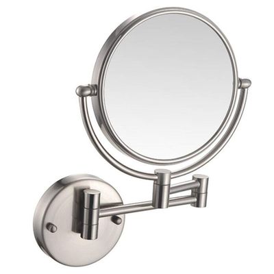 UXHRILV Makeup Vanity Mirror,Two-Sided Wall Mounted Beauty Mirror Multiple Magnification Bathroom Mirror 360Swivel Extendable Cosmetic Mirror 8inch (Nickel 3X)