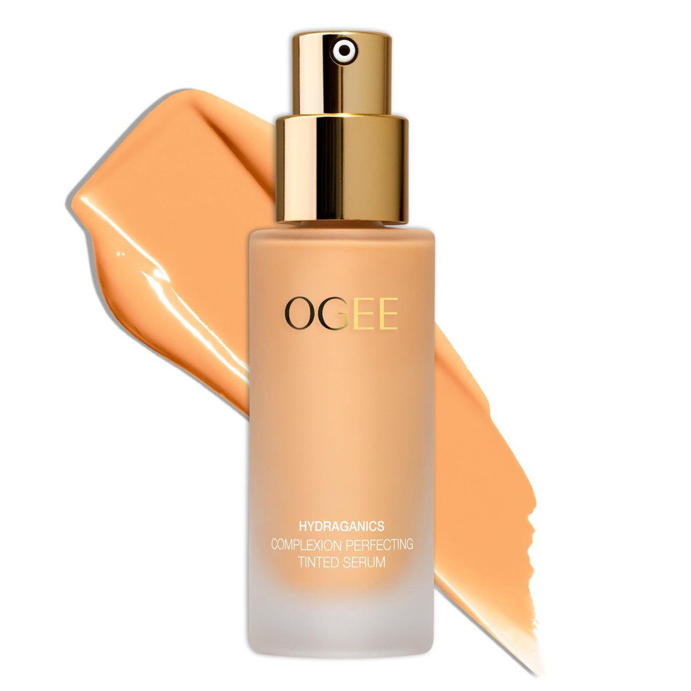 Ogee Complexion Perfecting Liquid Foundation - Lightweight Tinted Moisturizer For Face (Palmetto 2.80N - Medium Light Tan, Olive Undertones) - with Vitamin C & Jojoba Oil - Certified Organic