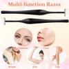CustomyLife 24 Pack Eyebrow Trimmer Razors, Stainless Steel Face Razors Shaver Eye Brow Shapers Black Precision Facial Hair Removal Tool for Makeup Women Men view 4