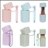 4 pcs Silicone Lip Balm Holder Lipstick Cases Keychain Chapstick Case Holder Lip Balm Sleeves Pouch, Portable Silicone Lip Gloss with Ball Bead Chain (4 pcs, Pink01 + Blue02+Purple03 + Green04) view 1
