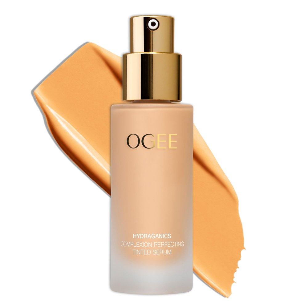 Ogee Complexion Perfecting Liquid Foundation - Lightweight Tinted Moisturizer For Face (Hazel 2.00N - Light, Golden Undertones) - with Vitamin C & Jojoba Oil - Certified Organic & Made in USA