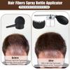 Hohean Hair Building Fiber Spray with Hairline Optimizer, Hair Fibers Spray for Hair-building, Portable Fiber Powder with Nozzle, Hairline Building Powder Accessory(Black) view 3