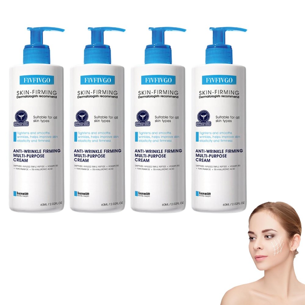 AEEHFENG Ultra Firming & Revitalizing CreamAdvanced New Skin Firming Cream, Body Lotion Moisturizer, Face Lotion & Body Cream-Renew Skin Firmness for All Skin Types (4Bottles, 60ml)