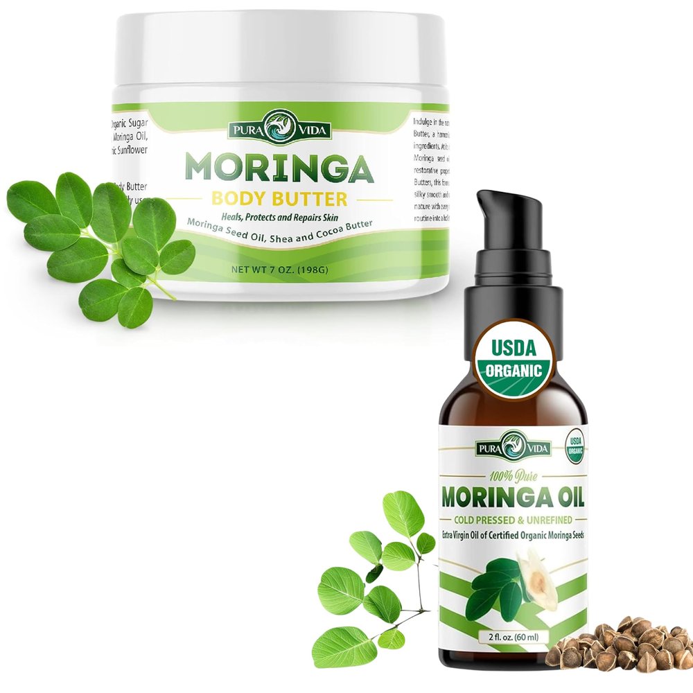 100% Natural Ingredients Moringa Oil Body Butter for Dry Skin with Vitamin A, C, and E And Single Origin Moringa Oil: Experience 100% Purity and USDA Certified Organic