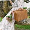2 Pcs Suitcase Cosmetic Organizer Woven Makeup Organizer Woven Cosmetics Case Portable Cosmetics Case/682 view 2