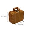 2 Pcs Suitcase Cosmetic Organizer Woven Makeup Organizer Woven Cosmetics Case Portable Cosmetics Case/682 view 4