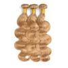 10 12 14 Inch Color 27 Human Hair Bundles Honey Blonde Body Wave Bundles Double Weft Honey Blonde Human Hair Bundle Hair Weave Brazilian Virgin Remy Hair Extensions view 3
