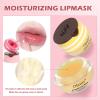 6 PCS Bee Lip Balm Lip Mask Honey Pot, Propolis Lip Mask Overnight Moisturizing Lip Balm with Stick, Sleeping Lip mask Hydrating Prevention Dry & Cracked, Reduce lip Lines view 4
