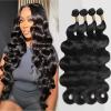 12A Body Wave Bundles Human Hair 24 26 28 30 Inch 4 Bundles Human Hair Unprocessed Brazilian Virgin Hair 4 Bundles Weave Bundles Deals Real Human Hair Natural Black Color For Women view 1