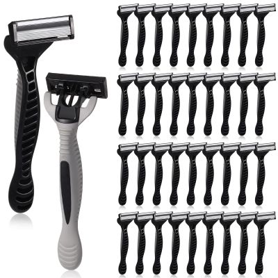 Lanties 24 Pcs Men's Disposable Razors Bulk 5-blade Blade Razors for Men Set Sensitive Skin Razor Disposable Head Razor for a Smooth and Comfortable Shave