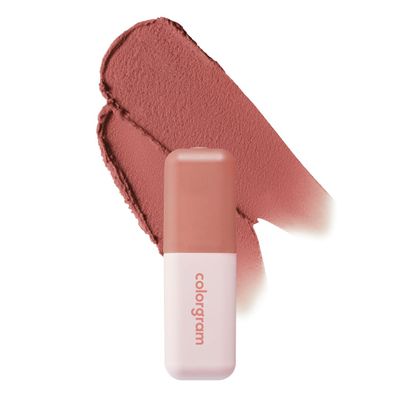 COLORGRAM NUDE BLUR TINT 03 LOVELY FIG | Soft Velvet Matte Lip Stain & Cheek Tint | Lightweight Blurring Tint for a Smooth & Airbrushed Finish | 24H Long-Lasting & Non-Sticky Formula