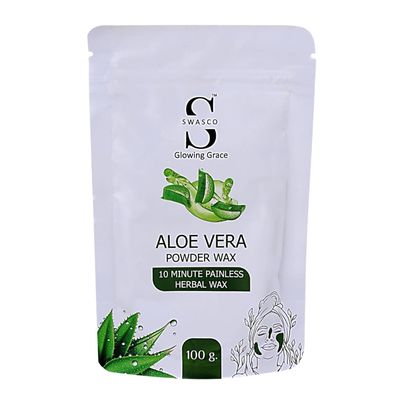 Face and Body Herbal Organic Wax Powder for Hair Removal 100g | 10 Minutes Painless Face and Body Hair Removal Powder for Women and Men | Wax Powder Chemical-Free (ALOE VERA)