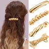 4PCS Metal Hair Barrettes - Gold Bow Barrette Clips for Thick & Fine Hair view 1