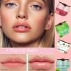 TIRDET 4 PCS Bee Lip Balm Honey Pot, Coconut Aloe Vera Peach Mint Sleeping Lip Mask Overnight with Sticks, Exfoliating Prevention Dry and Crack Lip Scrubs view 4