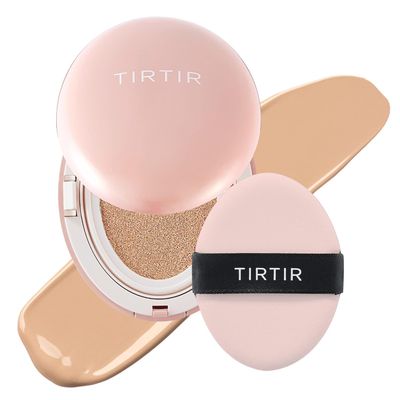 [*Mini Size*] TIRTIR All Cover Pink Cushion | Korean Cushion Foundation, (#24N Latte, 0.15 Fl Oz)