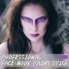 LOKFAR Purple Face Body Paint Stick, Eye Black Stick for Sports, Waterproof Full-Coverage Purple Face Makeup for Halloween Ursula Witch Cheshire Cat Cosplay Makeup view 2