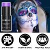 LOKFAR Purple Face Body Paint Stick, Eye Black Stick for Sports, Waterproof Full-Coverage Purple Face Makeup for Halloween Ursula Witch Cheshire Cat Cosplay Makeup view 3