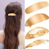 4PCS Metal Hair Barrettes for Thick, Long, Thin, and Fine Hair - Gold Bow Clips, Bar and Flat French Clips for Women (Gold, F) view 1