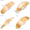 4PCS Metal Hair Barrettes for Thick, Long, Thin, and Fine Hair - Gold Bow Clips, Bar and Flat French Clips for Women (Gold, F) view 2