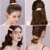 4PCS Metal Hair Barrettes for Thick, Long, Thin, and Fine Hair - Gold Bow Clips, Bar and Flat French Clips for Women (Gold, F) view 4