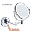 MFQJJRRMI Vanity Mirror,Bathroom Makeup Mirror Wall Mounted Shaving 8 Inch with 7X Magnification Led Bedroom(Rose Gold,10X) view 4