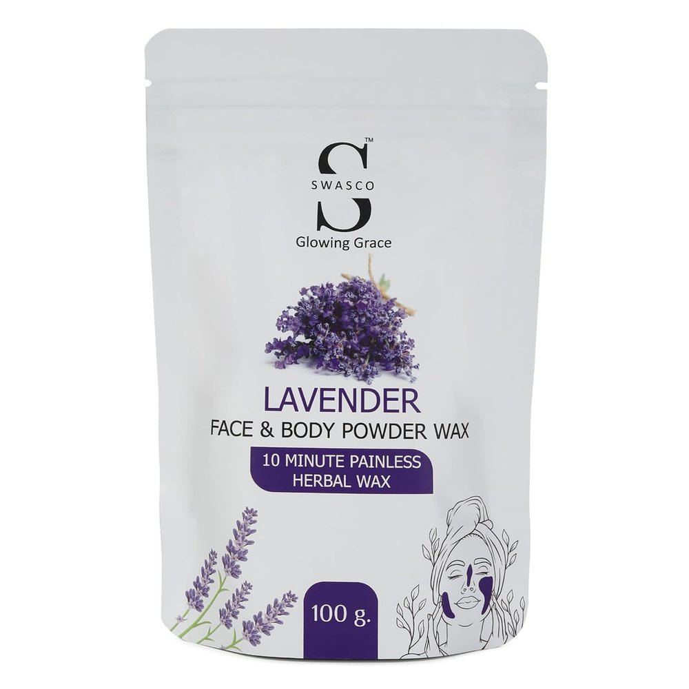 Face and Body Herbal Organic Wax Powder for Hair Removal 100g | 10 Minutes Painless Face and Body Hair Removal Powder for Women and Men | Wax Powder Chemical-Free (LAVENDER)