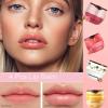 TIRDET 4 PCS Bee Lip Balm Honey Pot, Honey Coconut Watermelon Peach Sleeping Lip Mask Overnight with Sticks, Exfoliating Prevention Dry and Crack Lip Scrubs view 4
