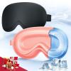2 Pack 3D Cooling Gel Eye Mask - Reusable Cold Sleep Mask, Eyes Ice Pack with Hot & Cold Compress Therapy for Puffiness, Dark Circles, Dry Eyes, Headaches and Stress Relief (Black/Pink,2 Pack) view 1