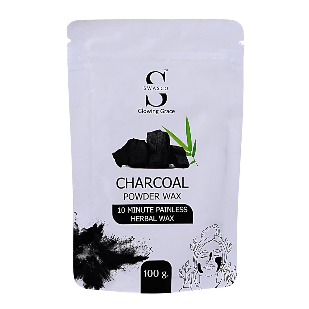 Face and Body Herbal Organic Wax Powder for Hair Removal 100g | 10 Minutes Painless Face and Body Hair Removal Powder for Women and Men | Wax Powder Chemical-Free (CHARCOAL)